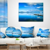 Dizajnirano oblačno nebo preko Plavog mora - jastuk za bacanje mora - 12x20
