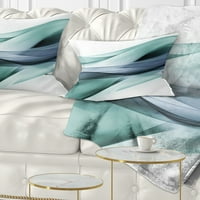 Fraktalne linije DesignArt -a sivo plavo - Sažetak jastuka za bacanje - 12x20