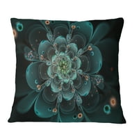 Designart puni cvjetni cvijet u plavoj boji - jastuk za bacanje cvijeća - 18x18