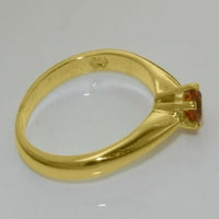 Ženski prsten od prirodnog Citrina od 9 karatnog žutog zlata britanske proizvodnje - opcije veličine-veličina 5