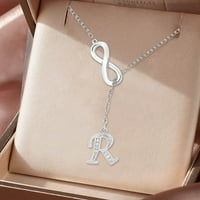 Nakit u obliku srebrne ogrlice s inicijalima za žene srebrne ogrlice za žene ogrlice s inicijalima abecede za tinejdžerice nakit