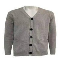 Muški kardigan džemper gornja odjeća s dugim rukavima pleteni džemperi s izrezom u obliku slova H, ležerni Kardigani za putovanja,