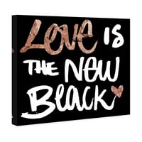 Tipografija i citati Wynwood Studio i citati Zidna umjetnička platna Otisci 'Ljubav je' Ljubavni citati i izreke - zlato, crno