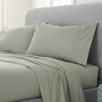 Ecopure® Comfort Wash Queen Grey Blue Dash Stripe Set