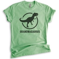 Majica sa грандмазавром, Ženska košulja Unise, Baka košulja, Majica za bakice, Košulja s dinosaura, Вересково-vrenje-zelena, 3X-Large