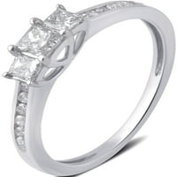 10k dijamantni zaručnički prsten za princezu od bijelog zlata