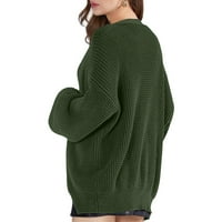 ženski džemperi u donjem rublju, lagani pleteni ležerni kardigani, vojnički zeleni ženski džemperi,