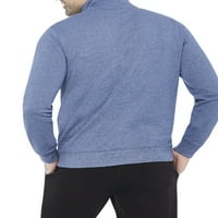 Muški pulover od flisa s patentnim zatvaračem s dugim rukavima