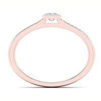 14-karatni dijamantni zaručnički prsten od ružičastog zlata od 10 karata
