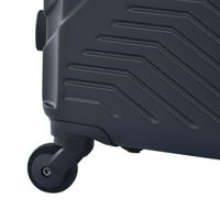 Prtljaga postavlja ABS lagani kofer s dvije kuke, kotače za vrtloge - U skladu s TSA - crno