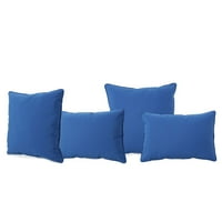 Plemeniti kućni set običnih vanjskih jastuka u perzijskoj plavoj boji 18