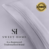 Sweet Home Collection Series Potvet Liste - Extra mekani set s džepnim listom s dubokim mikrofijerom - Lilac, California King