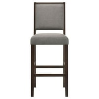 Barske stolice s otvorenim naslonom presvučene su u tkanini, s naslonom za noge u sivoj i espresso boji