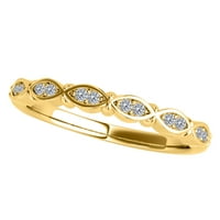 Dijamantni zaručnički prsten elegantnog dizajna od 0,5 karata za žene s 4 zupca, čvrsto žuto zlato od 10 karata