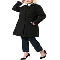 Jedinstvene ponude ženskog plus jednostrukih grudi cinked struk Zimski grašak dugačak kaput