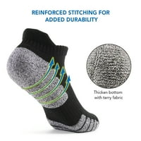 Par atletskih čarapa za gležnjeve, sportske čarape s dubokim izrezom, debele pletene čarape za jesen / zimu, prozračne, brzo suhe