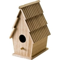 Drvena kućica za ptice s popločanim krovom 5 98-3 45-