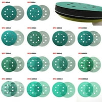 Brusni diskovi s 8 rupa Kuka i petlja mokri suhi PET film zeleni brusni papir za poliranje