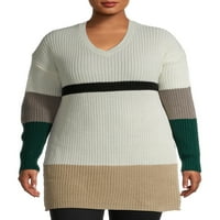 Što je sljedeća žena plus size V-izreza u boji s tunikom džemper
