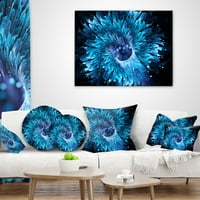 DesignTart Blue Magical Wormope Fraktal - Sažetak jastuka za bacanje - 16x16