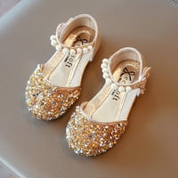 Cipele Cipele za djevojčice sandale dječje jednobojne Dječje cipele s mašnom i biserima princeze za malu djecu cipele za djevojčice