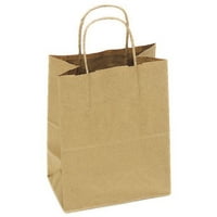 Papir kraft torba za kupovinu, 12, prirodno, 250 pakiranja, medij