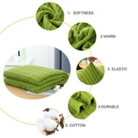 Jedinstvene ponude pamučnog kabela pleteni krevet pokrivač zeleno 51 59