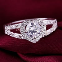 Prstenovi za djevojčice zaručnički prsten sa srcem Ljubavni prsten u obliku srca Modni prstenovi od cirkona