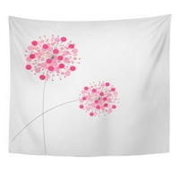 Ružičasta ljepotica apstraktna šarena s cvijećem za rođendan prazan buket cvijeća kreativna zidna umjetnička tapiserija Kućni dekor