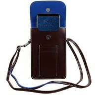 Veganska kožna vertikalna vrećica s pametnim telefonima Crossbody s uklonjivim podesivim remenom za rame, utora za kartice, kopča