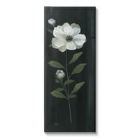 ; Jedna grančica bijelog cvijeta, rustikalna Galerija slika, zidna umjetnost umotana u platno, dizajn
