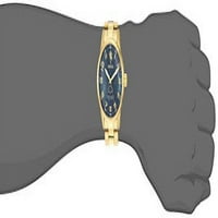 Muški sat, sa zlatnom čeličnom narukvicom i kućištem, sa safirnim kvarcom, crnim brojčanikom, analognim satom 23826