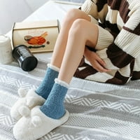 Tople čarape od ovčje vune parovi za žene i djevojke tople čarape od flisa čarape srednje duljine Flis mekane tople modne tople čarape