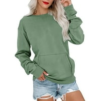 Ženske majice s kapuljačom u veličini Plus Ženska majica s kapuljačom osnovni jesenski Ženski džemper casual pulover ženski pulover