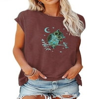 Ženska ljetna majica kratkih rukava Casual majica s okruglim vratom bluza