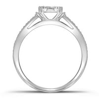 Zaručnički prsten od bijelog zlata od 10 karata