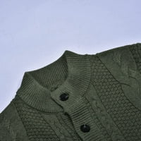 Muški Casual pulover s zadebljanim ovratnikom od about-a, mladenački pleteni kardigan širokog kroja, zeleni