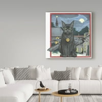 Zaštitni znak likovne umjetnosti Crna mačka za Noć vještica, ulje na platnu Franciena van Vesteringa