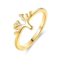 18K Zlatni moseni prsten