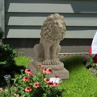 Kip lava čuvara-izgled prirodnog pješčenjaka-izrađen od plastične smole-lagan-visok 28 inča