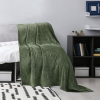 Jedinstvene ponude 280-inčni Flanel Flis pokrivač za krevet vojska zelena 50 59