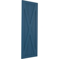 Ekena Millwork 18 W 71 H TRUE FIT PVC Single X-Board Farmhouse Fix FIX FIKSE SPUT, SOJOURN BLUE