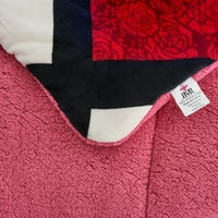 3-dijelna Šerpa vunena deka mekana reverzibilna Zimska topla deka za krevet, 99 991