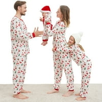 Obiteljski Božićni pidžama Set, obiteljski Božićni pidžama Set, Svečana pidžama s dugim rukavima za muškarce, žene, djecu, parove