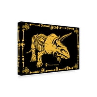 Zaštitni znak likovne umjetnosti Triceratops Gold, ulje na platnu ali Chris