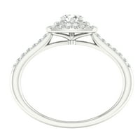 Zaručnički prsten od 10k bijelog zlata u dijamantnom okruglom dijamantu