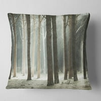 Jedinstveno borovo šuma borova s ​​zrakama - jastuk za bacanje šuma - 18x18