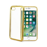 IPhone 7 8 se soft TPU Slim Clear Case s dijamantskim okvirima u zlatu za upotrebu s Apple iPhoneom 7 8 SE 3-Pack