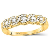 Ženski Okrugli dijamantni prsten od žutog zlata od 14 karata