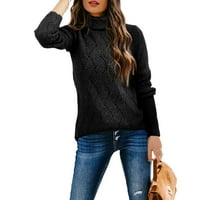 Ženski pulover s visokim vratom, debeli džemper, mekan i udoban